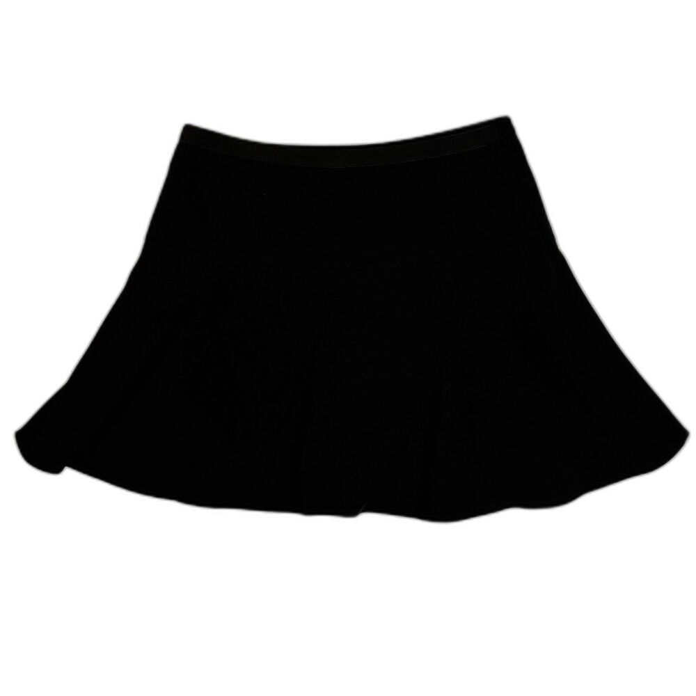 BCBG Max Azria | Black Zipper Skater Flare Lucy Skirt | Sz M